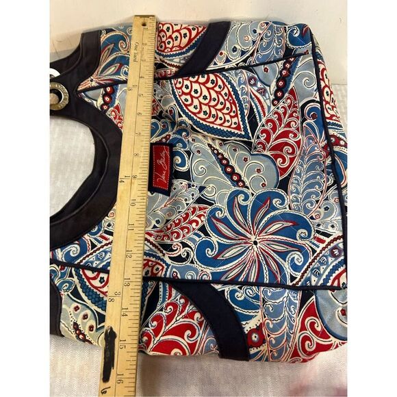 Vera Bradley shoulder bag red blue 14x15 retired Anchor Tote - Picture 10 of 10